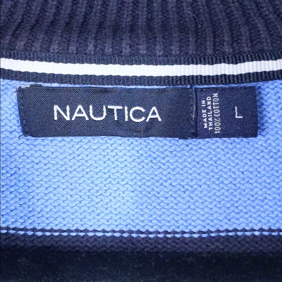 👯‍♀️Host Pick⚡️ Nautica Rugby Stripe Quarter Zip Sweater - Picture 6 of 9